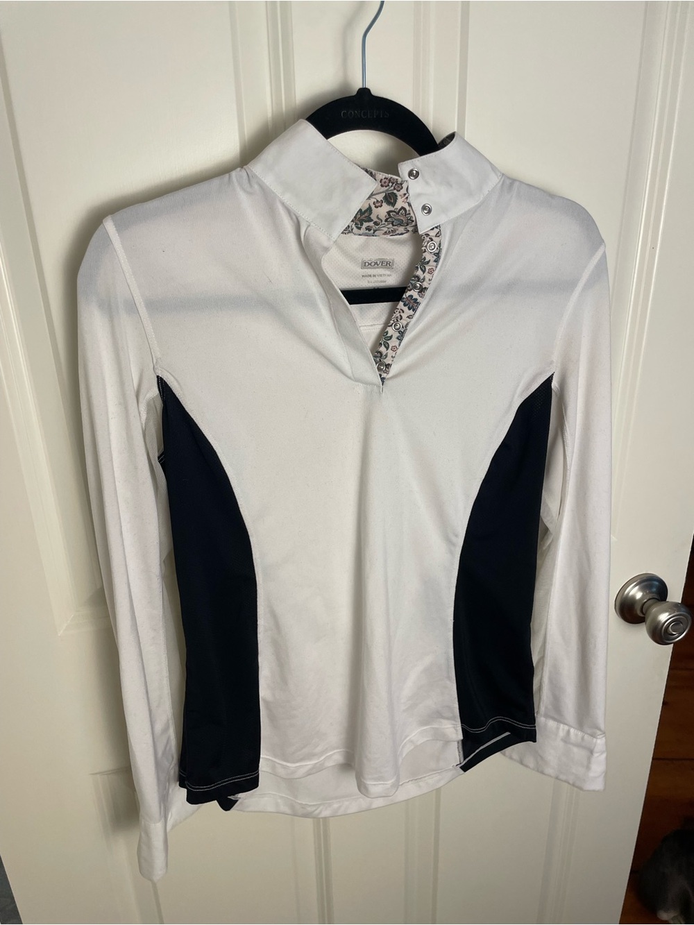Dover Saddlery Navy and White Show Shirt